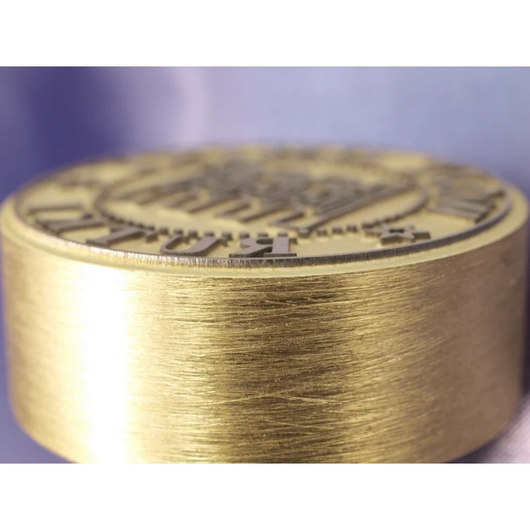 Messingstempel 38mm Gravurtiefe etwa 0,7mm