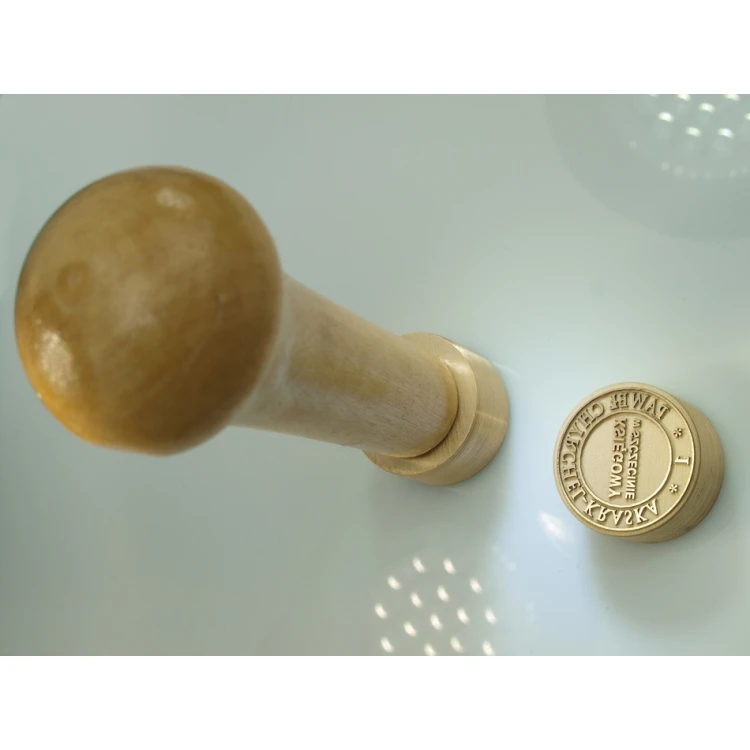 Messingstempel zum Abdrücken mit Tinte - Durchmesser 22mm, Gravurtiefe etwa 0,4mm