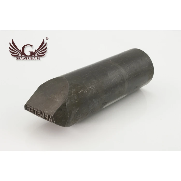 Stahlstempel zum Prägen in Metall - Abdruckmaße 3,5x25,6mm - CNC066