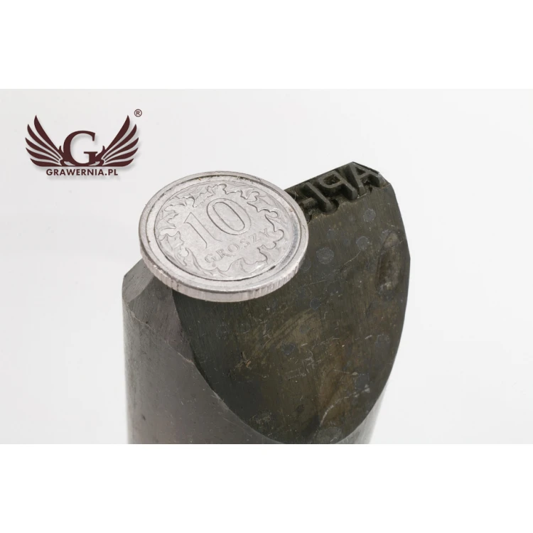 Stahlstempel zum Prägen in Metall - Abdruckmaße 3,5x25,6mm - CNC066