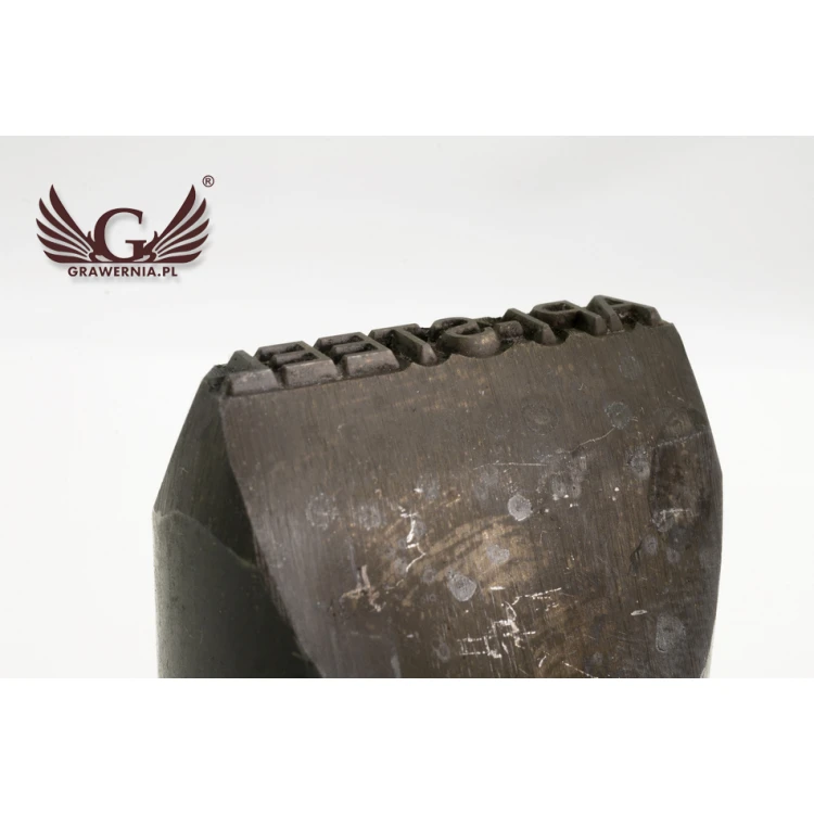 Stahlstempel zum Prägen in Metall - Abdruckmaße 3,5x25,6mm - CNC066