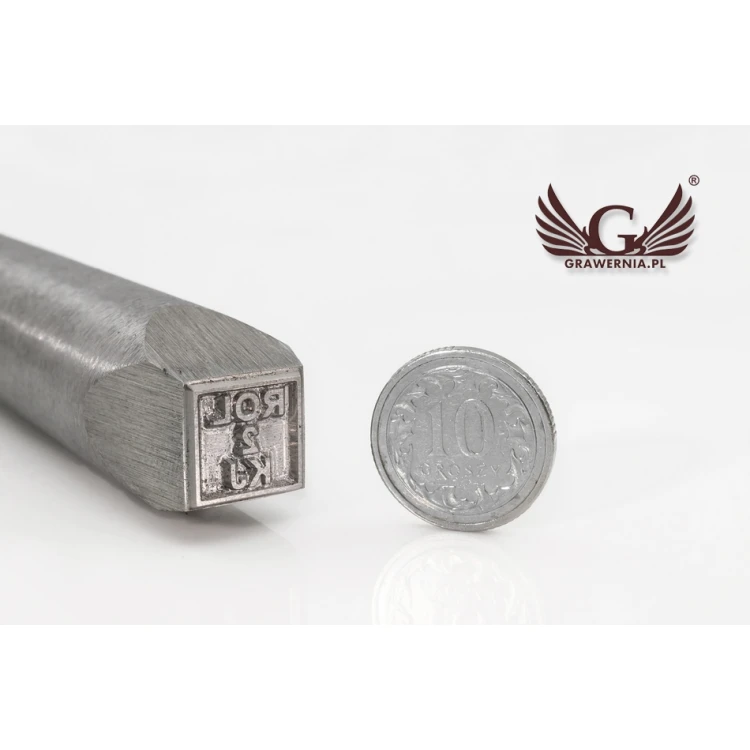 Stahlstempel zum Prägen in Metall - Abdruckmaße 10x10mm - CNC068