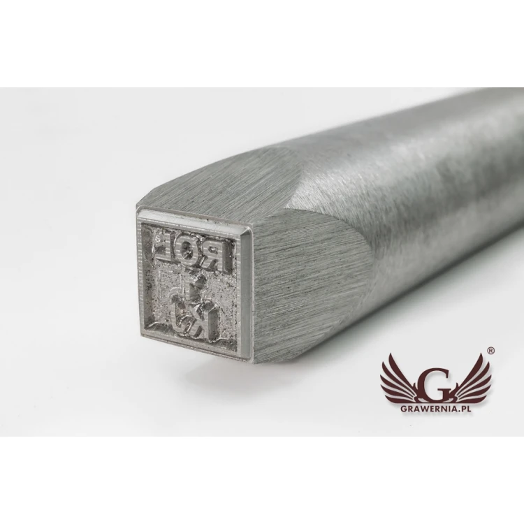 Stahlstempel zum Prägen in Metall - Abdruckmaße 10x10mm - CNC068