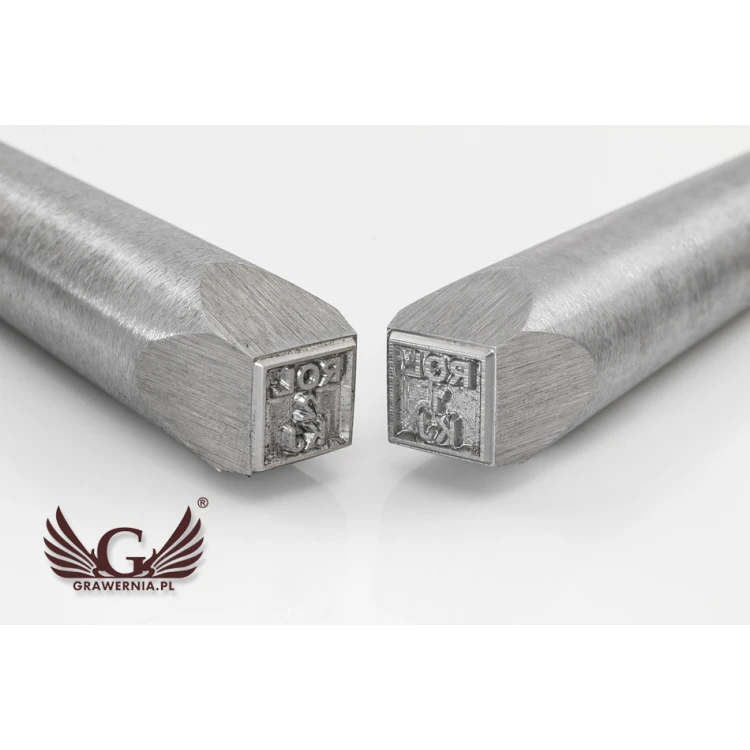 Stahlstempel zum Prägen in Metall - Abdruckmaße 10x10mm - CNC068