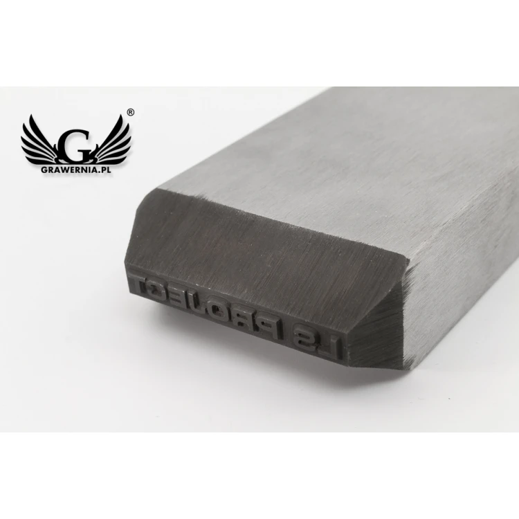 Stahlstempel zum Prägen in Metall - Abdruckmaße 40x3,3mm - CNC073