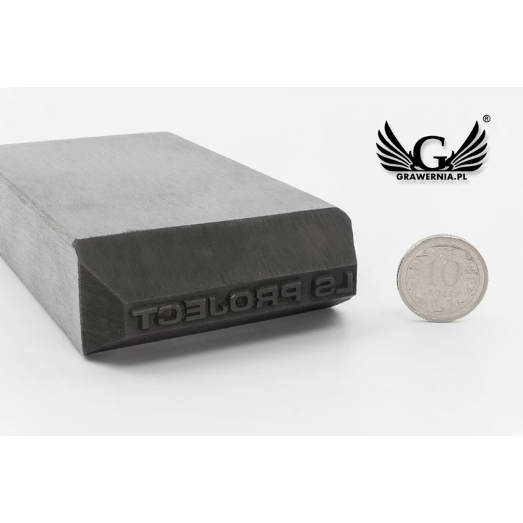 Stahlstempel zum Prägen in Metall - Abdruckmaße 40x3,3mm - CNC073