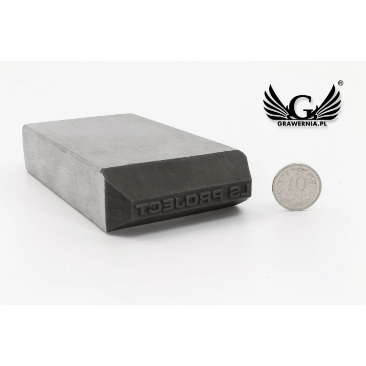 Stahlstempel zum Prägen in Metall - Abdruckmaße 40x3,3mm - CNC073
