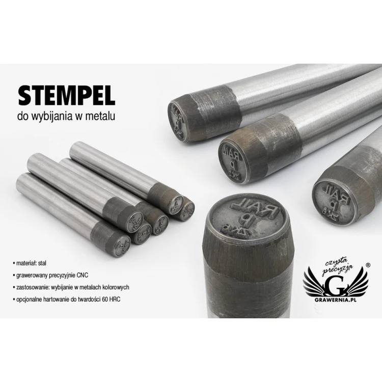 Stahlstempel zum Prägen in Metall - Abdruckdurchmesser 15mm - CNC077