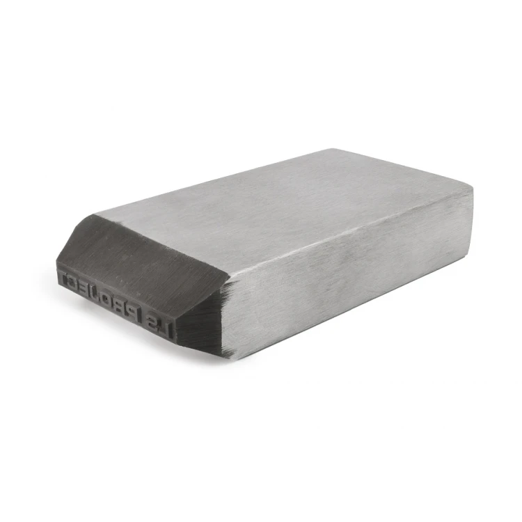 Stahlstempel zum Prägen in Metall - Abdruckmaße 40x3,3mm - CNC073
