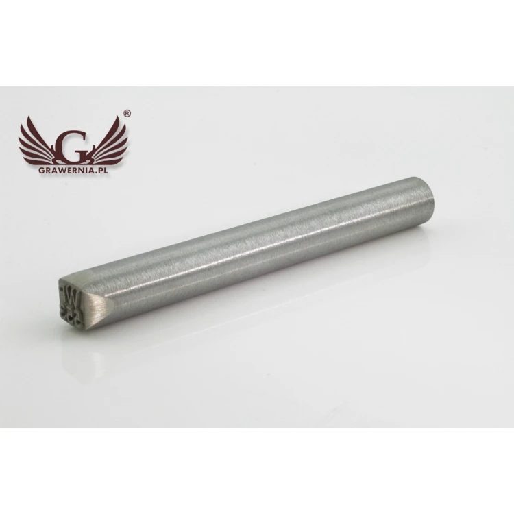 Stahlstempel zum Prägen in Metall - Abdruckgröße: 9,4x9mm - CNC