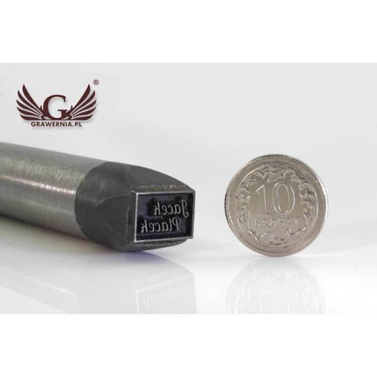 Stahlstempel zum Prägen in Metall - Abdruckgröße 11,53x7,8mm - LASER