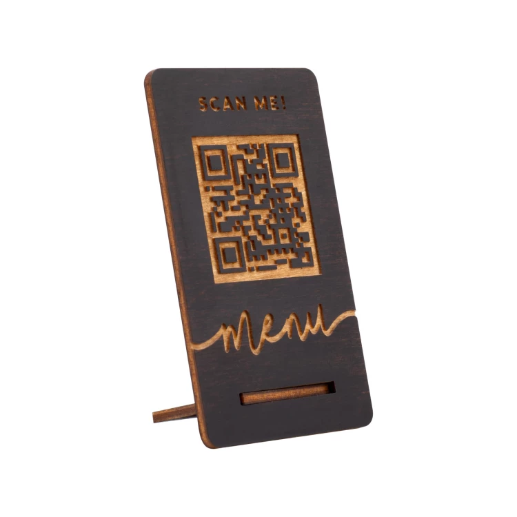 Menühalter mit QR-Code - Größe 55x90mm - ST054
