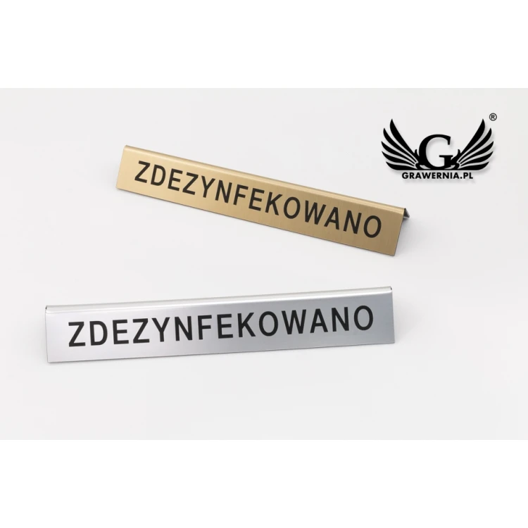 Slim Ständer mit beliebigem Text - graviertes, metallisiertes und gebürstetes Laminat - ST008