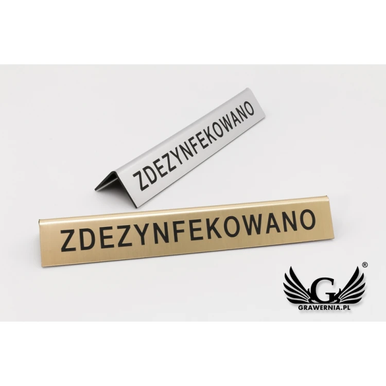 Slim Ständer mit beliebigem Text - graviertes, metallisiertes und gebürstetes Laminat - ST008