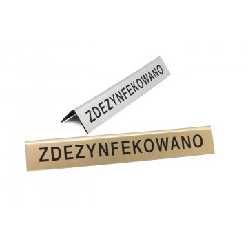 Slim Ständer mit beliebigem Text - graviertes, metallisiertes und gebürstetes Laminat - ST008