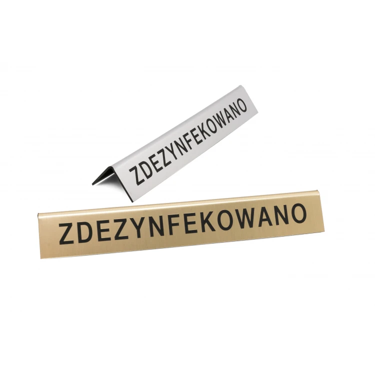 Slim Ständer mit beliebigem Text - graviertes, metallisiertes und gebürstetes Laminat - ST008