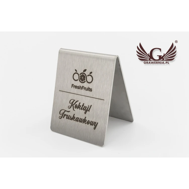 Gastronomische Stahlständer mit individueller Gravur - ST001