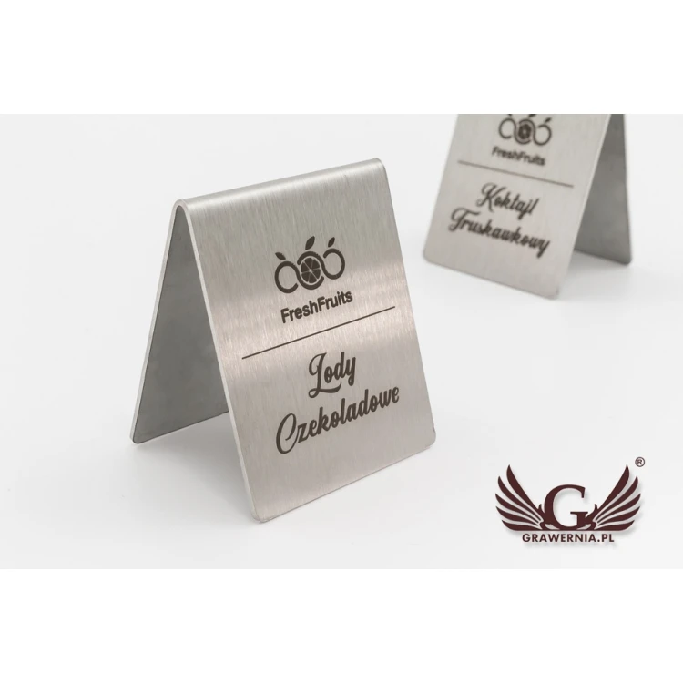 Gastronomische Stahlständer mit individueller Gravur - ST001