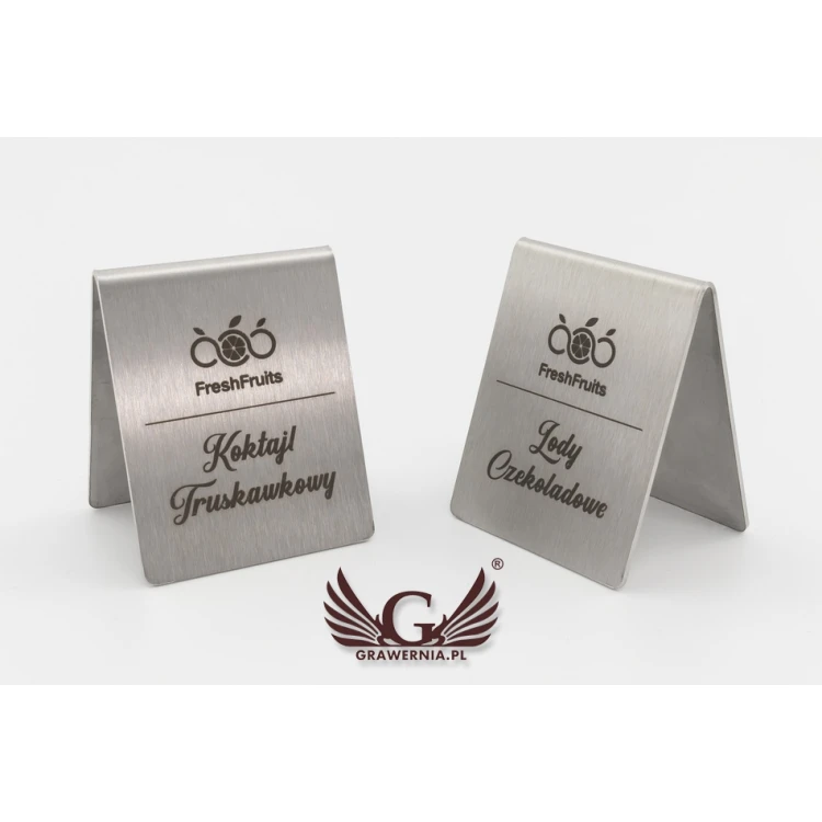 Gastronomische Stahlständer mit individueller Gravur - ST001