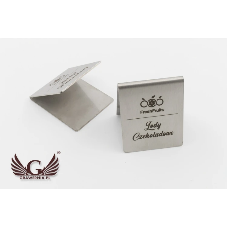 Gastronomische Stahlständer mit individueller Gravur - ST001