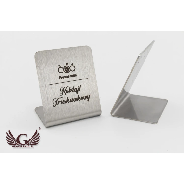 Edelstahl-Gastronomieständer mit individueller Gravur - ST002
