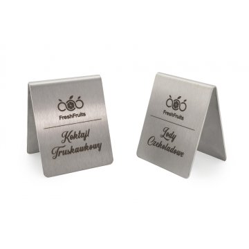 Gastronomische Stahlständer mit individueller Gravur - ST001