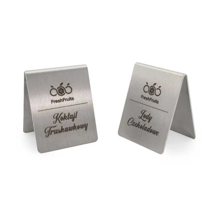 Gastronomische Stahlständer mit individueller Gravur - ST001