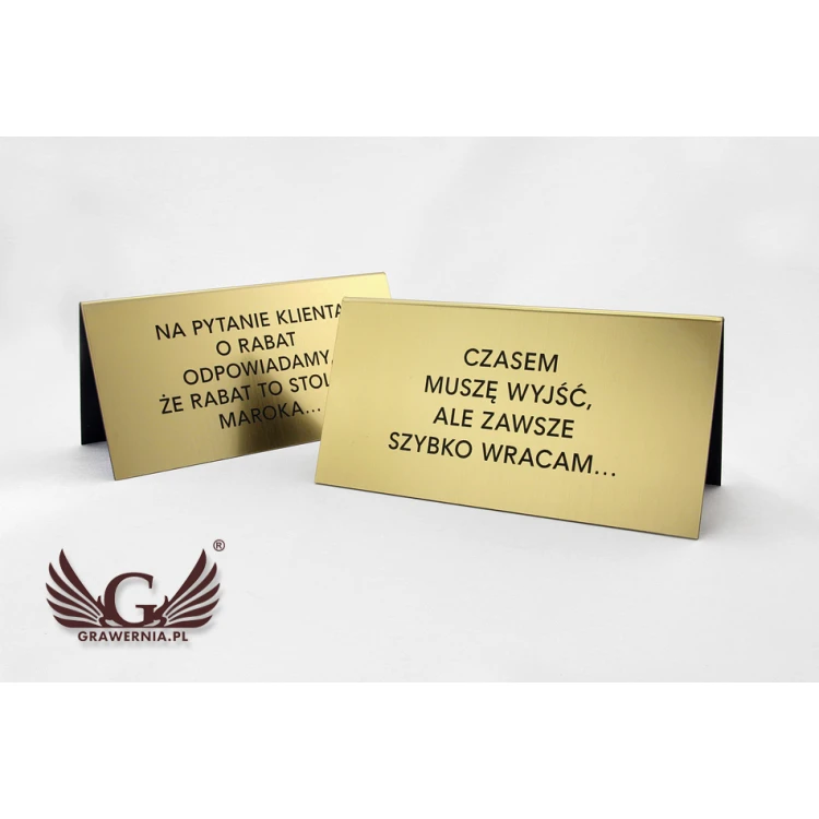 Informationsständer mit beliebigem Text - Abmessungen: 195x100mm - ST026