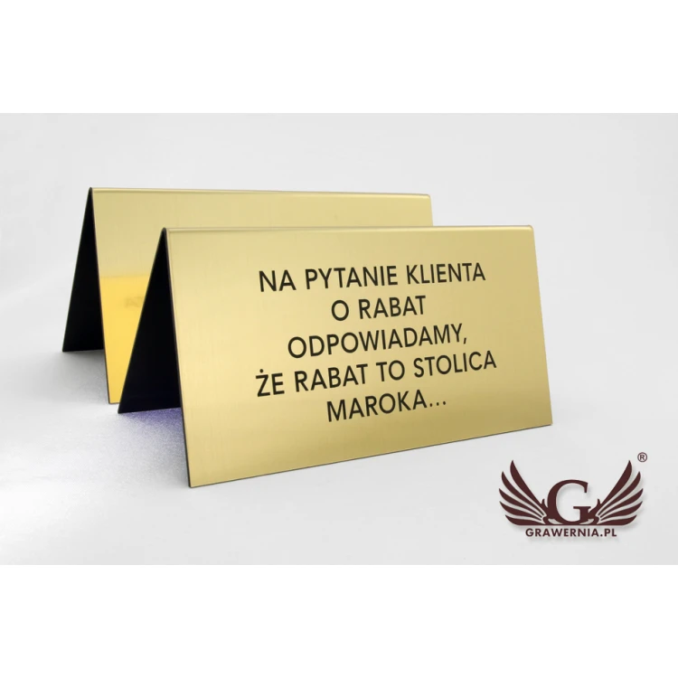 Informationsständer mit beliebigem Text - Abmessungen: 195x100mm - ST026