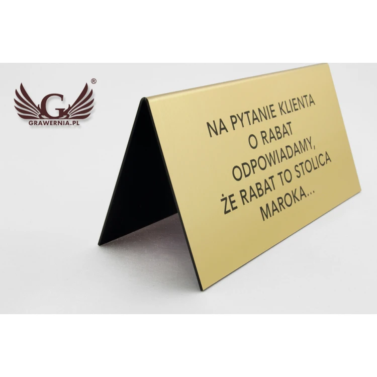 Informationsständer mit beliebigem Text - Abmessungen: 195x100mm - ST026