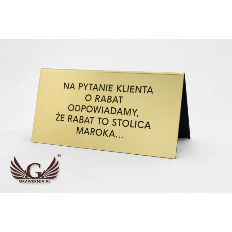 Informationsständer mit beliebigem Text - Abmessungen: 195x100mm - ST026