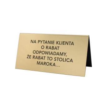 Informationsständer mit beliebigem Text - Abmessungen: 195x100mm - ST026