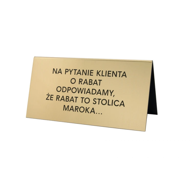 Informationsständer mit beliebigem Text - Abmessungen: 195x100mm - ST026