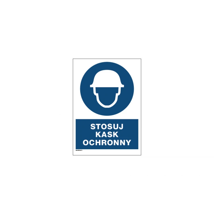 Tragen Sie einen Schutzhelm - Größe 297x210mm (A4) - PVC - farbiger UV-Druck - BHP078