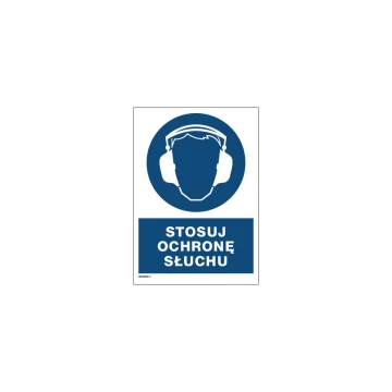 Verwenden Sie Gehörschutz - Abm. 297x210mm (A4) - PVC - farbiger UV-Druck - BHP077