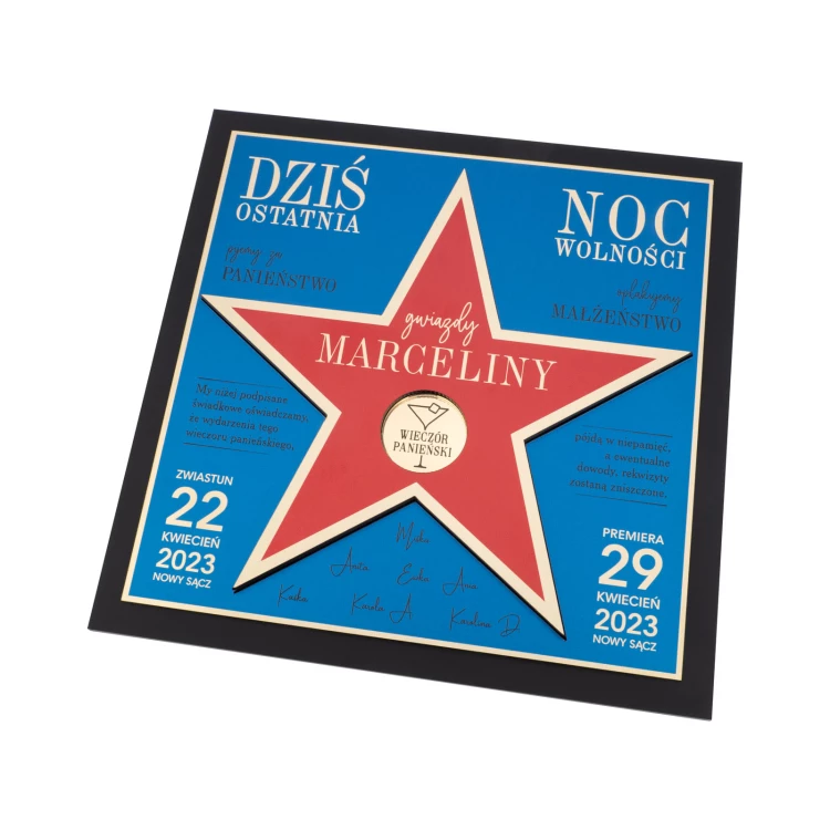 Stylischer Junggesellinnenabschied-Diplom - Quadrat - Digitaler UV-Druck - DUV103