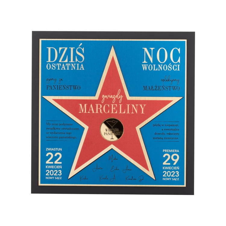 Stylischer Junggesellinnenabschied-Diplom - Quadrat - Digitaler UV-Druck - DUV103
