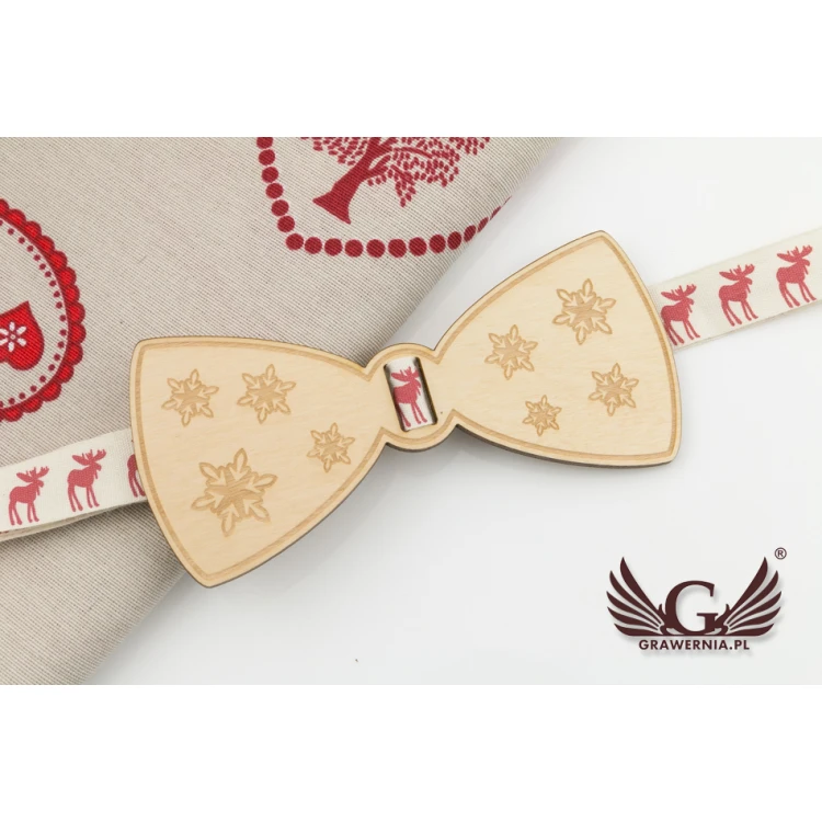 Weihnachtsfliege mit Lasergravur - Sterne - MDR035