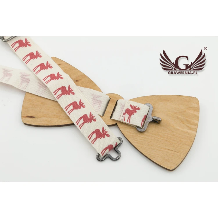 Weihnachtsfliege mit Lasergravur - Sterne - MDR035