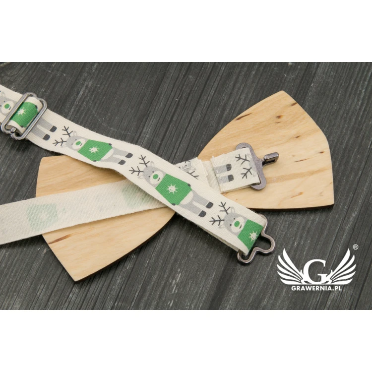 Weihnachtsfliege mit Lasergravur - Schneeflocken 2 - MDR038