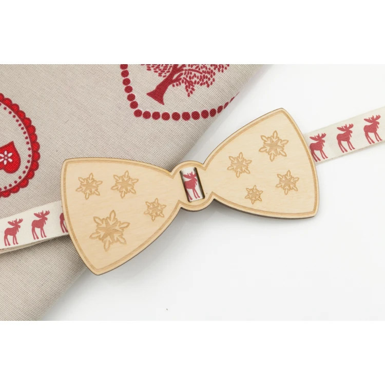 Weihnachtsfliege mit Lasergravur - Sterne - MDR035