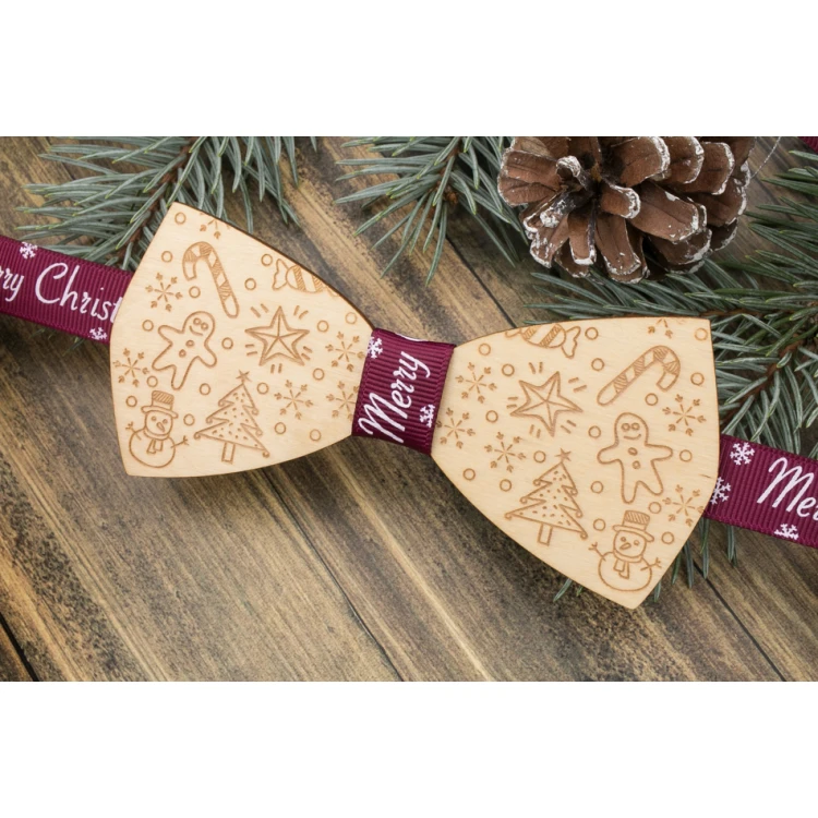 Weihnachtsfliege mit Lasergravur - Winter - MDR039