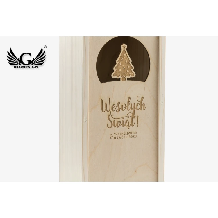 Weihnachts-Alkoholkiste - lasergraviert - SK041