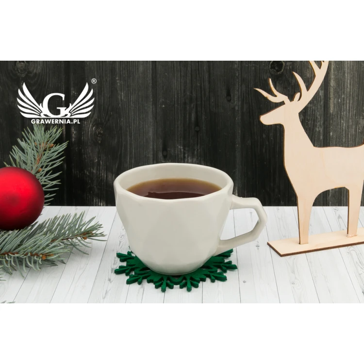 Weihnachtsfilzuntersetzer 3mm - Set von 100 Stück - Lasergraviert - OZD007