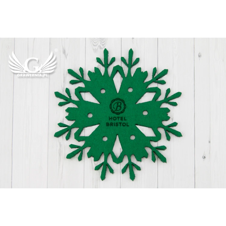 Weihnachtsfilzuntersetzer 3mm - Set von 100 Stück - Lasergraviert - OZD007