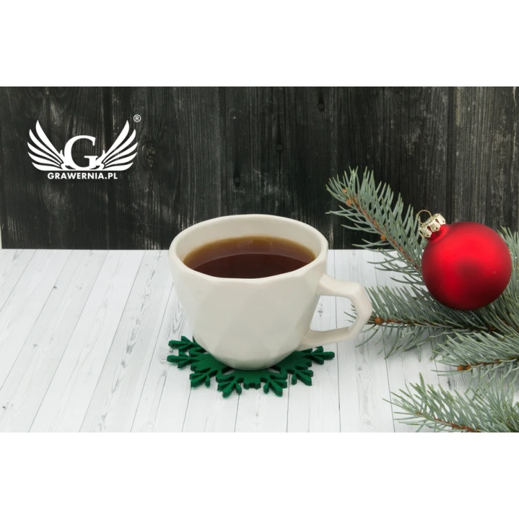 Weihnachtsfilzuntersetzer 3mm - Set von 100 Stück - Lasergraviert - OZD007