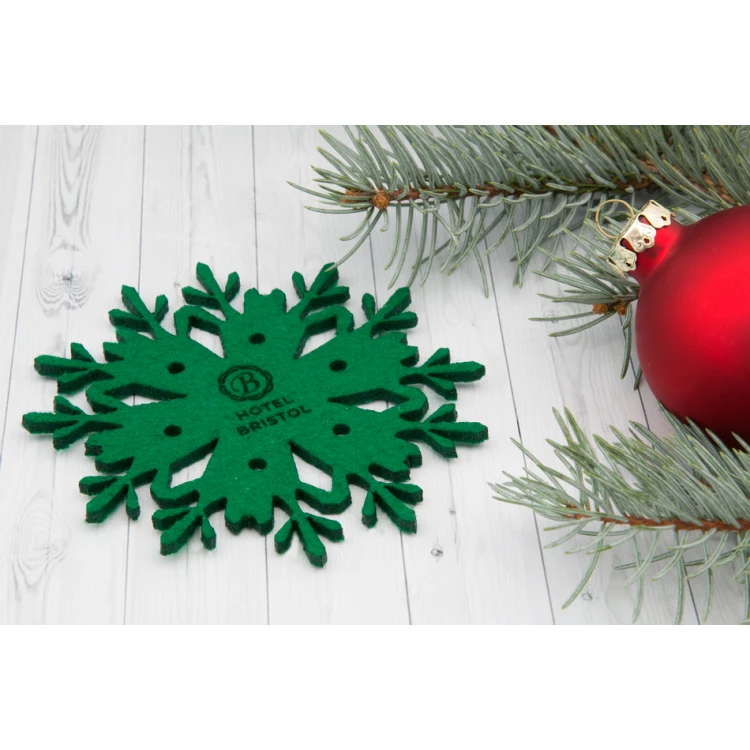 Weihnachtsfilzuntersetzer 3mm - Set von 100 Stück - Lasergraviert - OZD007