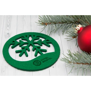 Weihnachtsfilz-Untersetzer 3mm - Set von 100 Stück - Lasergraviert - OZD009