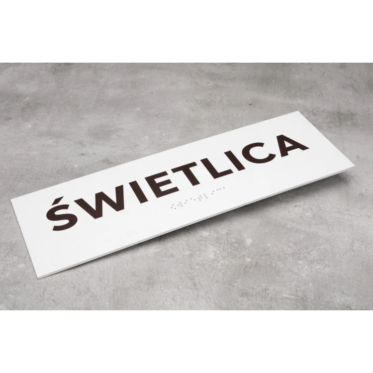 Gemeinschaftsraum - Tür- oder Wandtafel mit Braille-Schrift - Größe 310x100mm - PVC - UV-Druck - TAB286