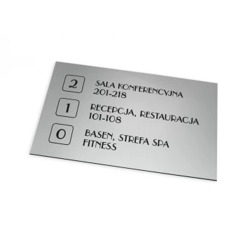 Schildsystem - grafische Gestaltung von Schildern und Plaketten für Hotel, Büro, Restaurant - SZ177